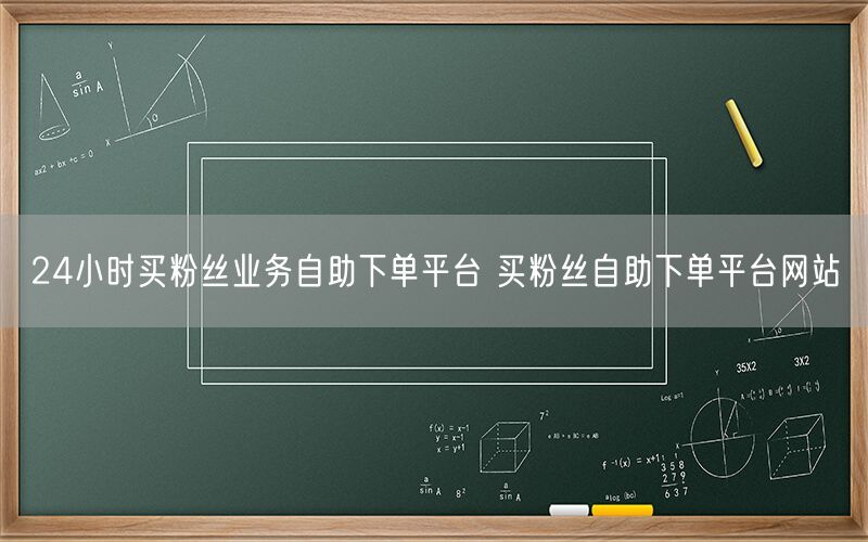 24小时买粉丝业务自助下单平台 买粉丝自助下单平台网站