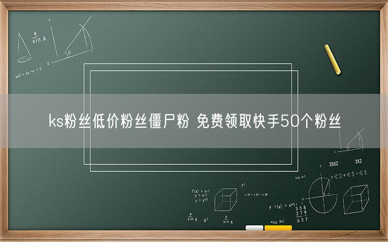 ks粉丝低价粉丝僵尸粉 免费领取快手50个粉丝