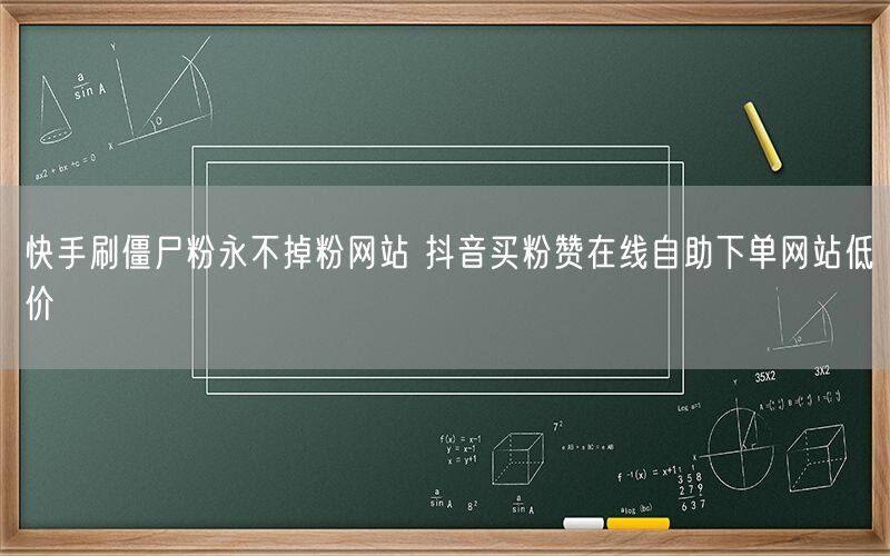 快手刷僵尸粉永不掉粉网站 抖音买粉赞在线自助下单网站低价